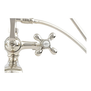 STROM LIVING 3 Handle Wall Mounted Clawfoot Tub Faucet with Diverter