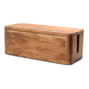 LuxeDesigns – Handcrafted Acacia Wood Cable Management Box