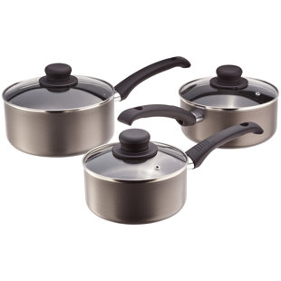 Judge Everyday 3 Piece Pan Set With Glass Lids, 16/18/20Cm Saucepans
