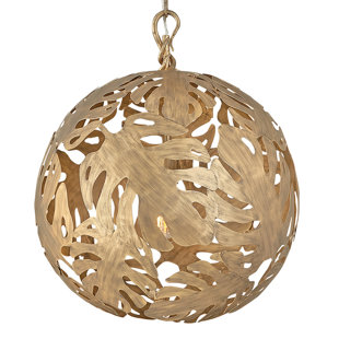 FREDRICK RAMOND Botanica 6 - Light Fabric Dimmable Globe Chandelier