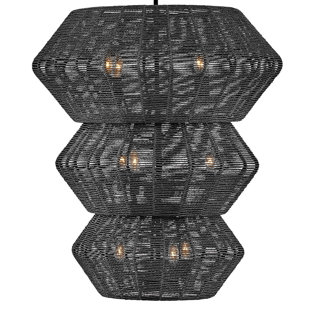 HINKLEY Luca Ten-Light Woven Three-Tier Chandelier by Lisa McDennon