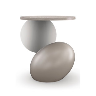 ANDREW MARTIN Onyx Stainless Steel Top End Table