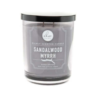 DWHOME Signature Sandalwood Myrrh Scented Jar Candle