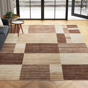 WADE LOGAN® Alair Abstract Light Brown Area Rug