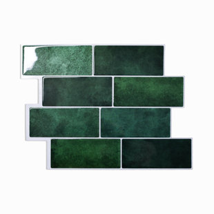 REOVATILE Standard Products 9.6'' W x 8.26'' L Vinyl Peel and Stick Subway Tile