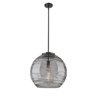 INNOVATIONS LIGHTING Athens Deco Swirl 1 - Light Single Drop Pendant Pendant