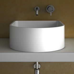 Maestro Bath 19.3'' White Acrylic U-Shaped Vessel Bathroom Sink