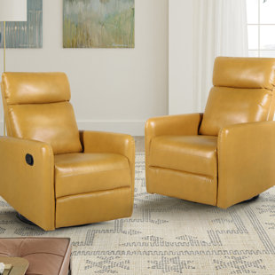 14 KARAT HOME INC. Louise Faux Leather Swivel Recliner