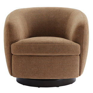 ROOMSENSE Marcy 34'' Wide Swivel Barrel Chair