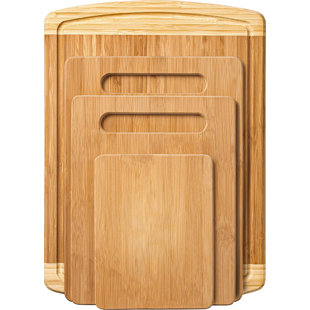 BAMBUSI Bambüsi 4 Piece Bamboo Cutting Board Set