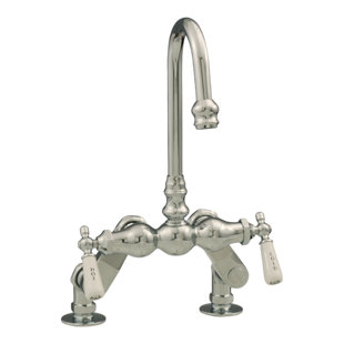 STROM LIVING Double Handle Deck Mounted Clawfoot Tub Faucet