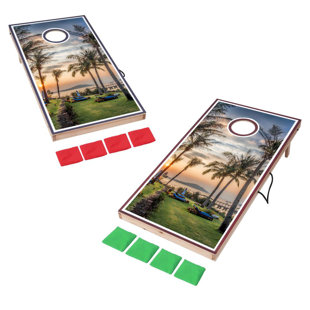 Kulamoon Foldable Cornhole Set, No Carrying Case