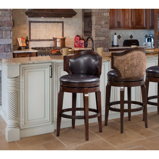 ASTORIA GRAND Dupo Swivel Upholstered 30'' Counter Stool (Set of 2)