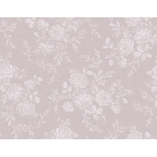 Seabrook Designs Chantilly Rose Trail Unpasted Wallpaper