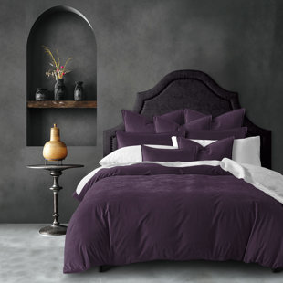 6IX TAILORS FINE LINENS Cascade Velvet Solid Colour Coverlet Set / Bedspread Set - 8 Piece