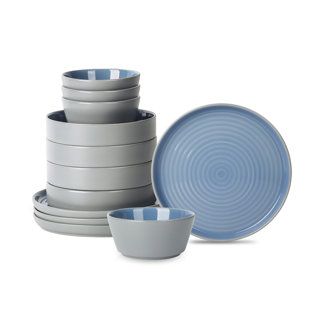 Stone Lain Elica 12-Piece Dinnerware Set Stoneware (Set of 12)