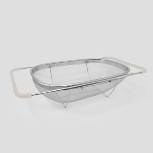 COOK PRO 13.5" Stainless Steel Over the Sink Strainer w/ Extendable Handles