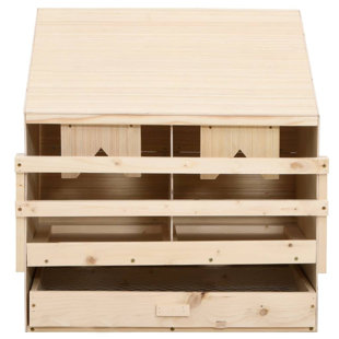 ARCHIE & OSCAR™ Firman Chicken Laying Nest with Compartments Hen Nesting Boxes Solid Wood Pine