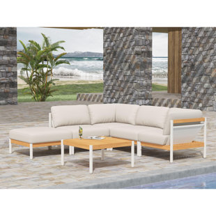 AMERICAN ECO LIVING Mayerly Teak 4 - Person Outdoor Seating Group