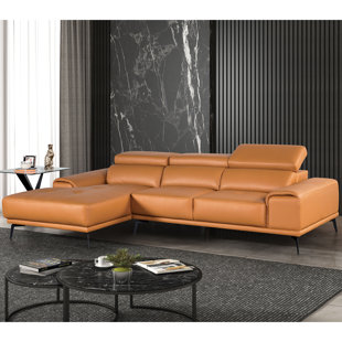 ENITIAL LAB Anders 2 - Piece Faux Leather Sofa & Chaise