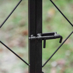 OAK DECOR BLAZE 50.5'' W x 19'' D Metal Arbor in Black