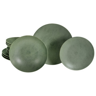 CREATABLE 12-teiliges Geschirrset Catania Eukalyptus