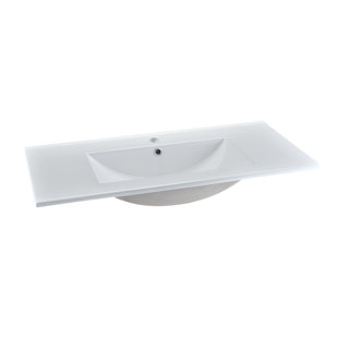BOHUANG 36'' Ceramic Single Bathroom Vanity Top with Sink