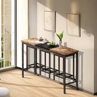 MODERN LUXE FURNITURE Rectangular 60'' L x 15.7'' W Dining Set