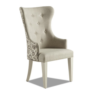 TRISHA YEARWOOD HOME COLLECTION Wing Back Armchair in Beige (Set of 2)