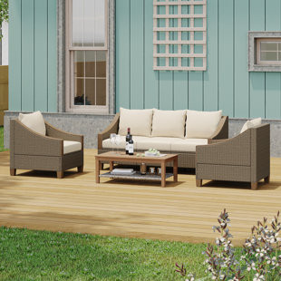 MODERN LUXE FURNITURE 5 - Person Outdoor Seating Group with Cushions