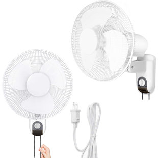 OAK DECOR BLAZE 18.1'' Oscillating Wall Mounted Fan Fan (Set of 2)