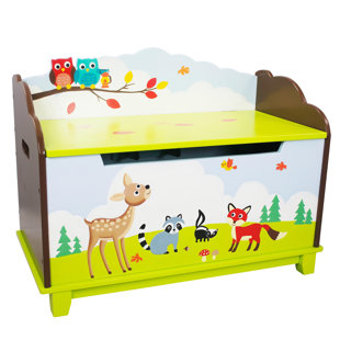 FANTASY FIELDS BY TEAMSON KIDS Fantasy Fields Kids Wooden Toy Chest with Safety Hinge
