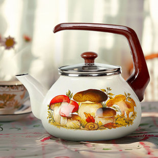 STP Goods Mushrooms 2.3 Quarts Aluminum Stovetop Tea Kettle