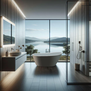 FAMEGLOBAL (SHENZHEN) CROSS-BORDER SUPPLY CHAIN MANAGEMENT CO., LTD. 59'' x 30'' Freestanding Soaking Acrylic Bathtub