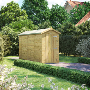 POWERSHEDS 4 ft. W x 14 ft. D Power Premium Apex Pressure Treated Windowless Shed
