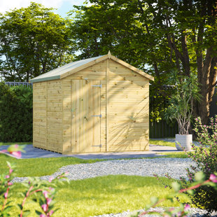 POWERSHEDS 8 ft. W x 8 ft. D Power Premium Apex Pressure Treated Windowless Shed