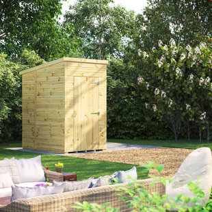 POWERSHEDS 6 ft. W x 4 ft. D Power Premium Pent Pressure Treated Windowless Shed