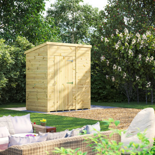 POWERSHEDS 4 ft. W x 6 ft. D Power Premium Pent Pressure Treated Windowless Shed
