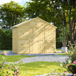 POWERSHEDS 10 ft. W x 4 ft. D Power Premium Apex Pressure Treated Windowless Shed