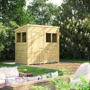 POWERSHEDS 4 ft. W x 8 ft. D Power Premium Pent Pressure Treated Shed