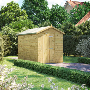 POWERSHEDS 6 ft. W x 12 ft. D Power Premium Apex Pressure Treated Windowless Shed