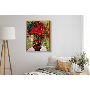 ANDOVER MILLS™ 'Red Poppies and Daisies' by Vincent Van Gogh, Red Flowers in Jar Fine Art Gallery Canvas Print