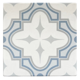 TILE CART Serene 8" x 8" Ceramic Patterned Wall & Floor Tile