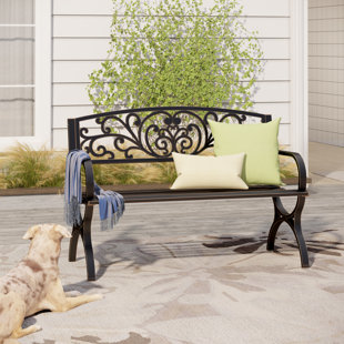 THREE POSTS™ Landy Metal Outdoor Bench