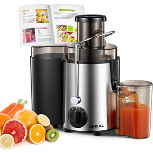 Aiheal Electric Centrifugal Juicer, 3" wide opening, 3 speeds, BPA Free, Easy to Clean