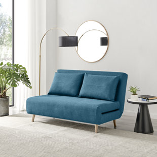 FURNITURE BOX Brody 2 Seater Sofa Bed - Luxury Velvet Simple Modern Folding Design