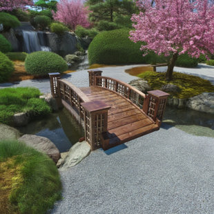 SAMS GAZEBOS Trellis Wood Garden Bridge