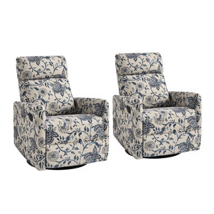 14 KARAT HOME INC. Louise 27" Wide Swivel Standard Recliner (Set of 2)