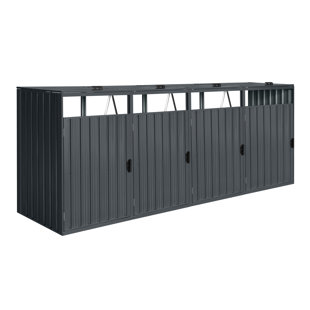 GARTEN LIVING 122 x 320 cm Mülltonnenbox Breniah aus Metall