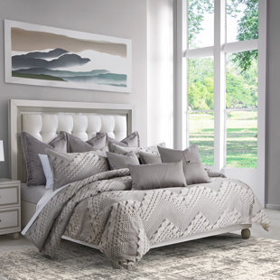 MICHAEL AMINI Peak View Modern & Contemporary Polyester Geometric Comforter Set